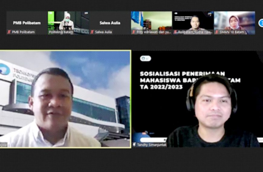 Polibatam Held Online Socialization of New Student Admissions for the 2022/2023 Academic Year