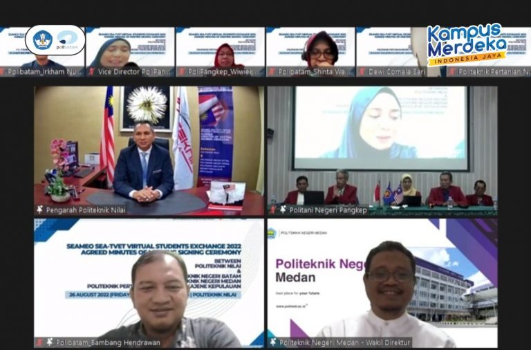Polibatam Tandatangani Notulen Kerjasama Virtual Exchange dengan Polinilai Malaysia