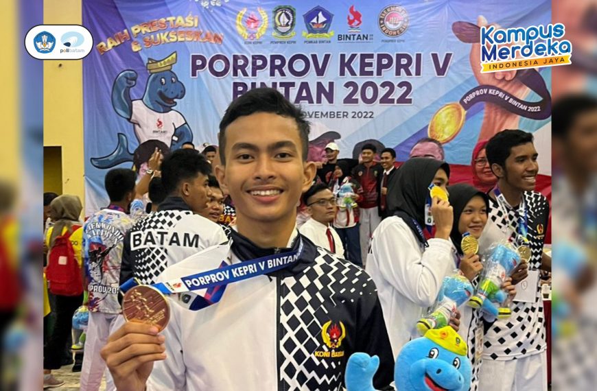 Polibatam Students Won 1st Place in the U58 Kg Taekwondo at the Riau Islands Provincial Sports Week 2022