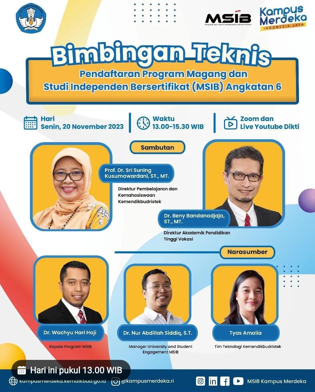 Bimbingan Teknis Pendaftaran Program Magang dan Studi Independen Bersertifikat (MSIB) Angkatan 6