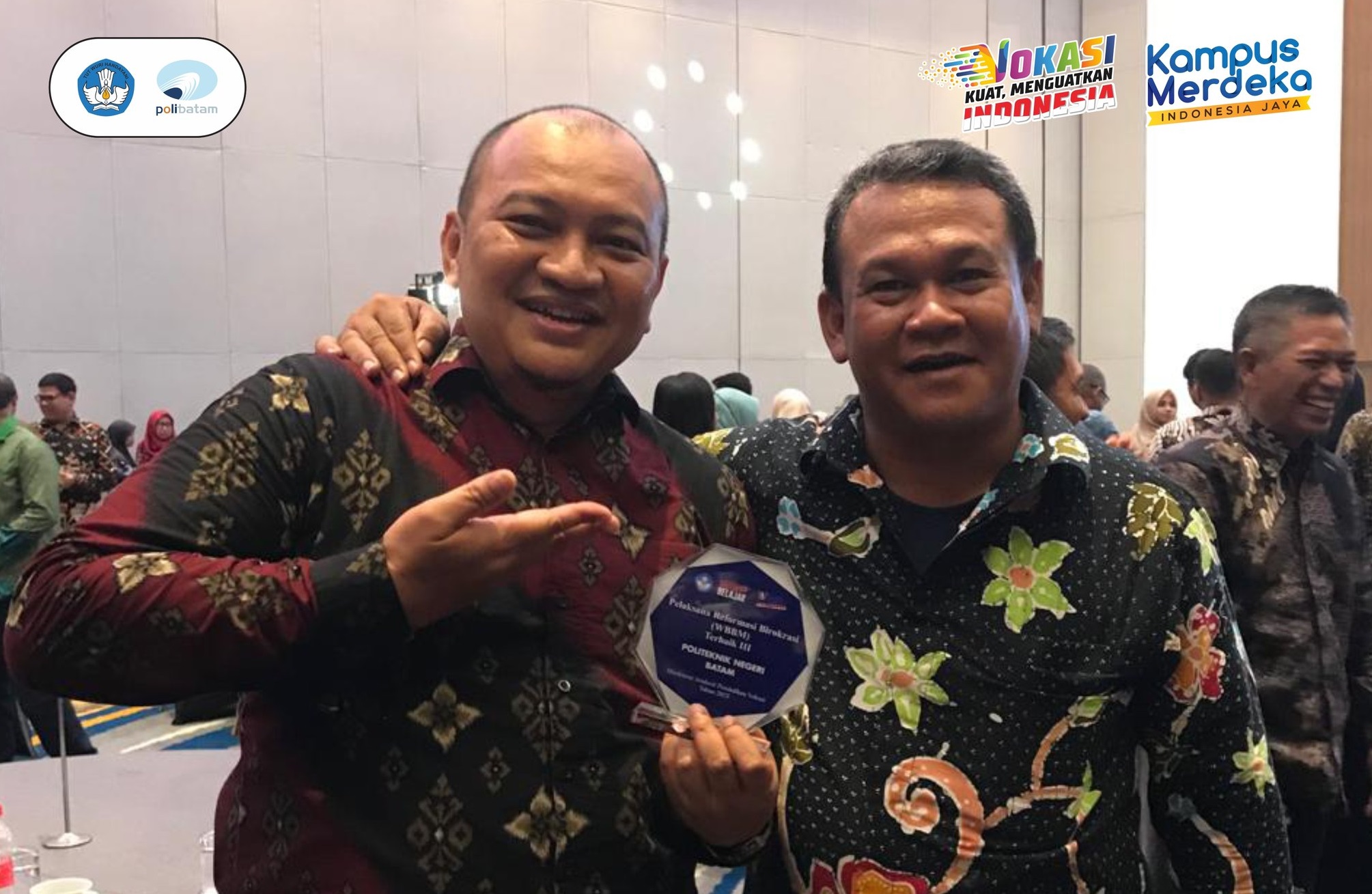 Politeknik Negeri Batam (Polibatam) Raih Peringkat 3 Nilai Terbaik Wilayah Birokrasi Bersih dan Melayani (WBBM) dari Kemendikbudristek