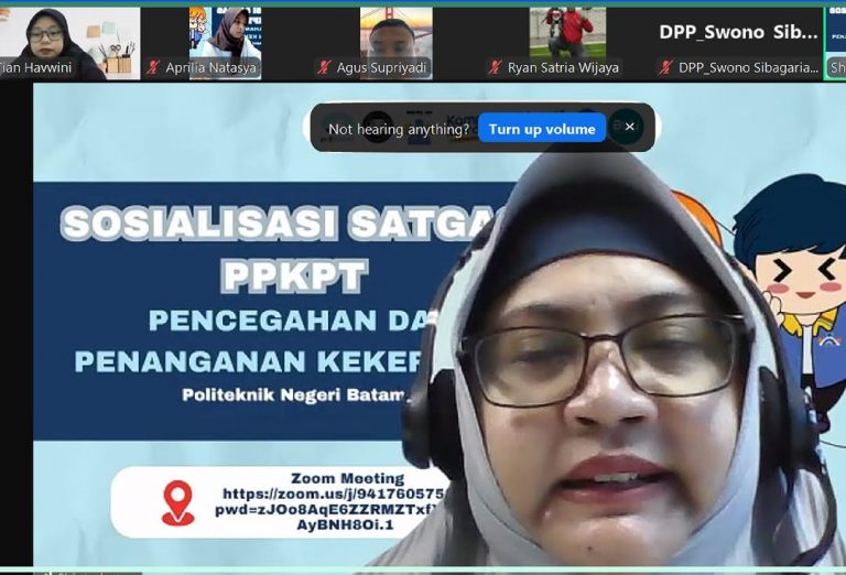 Sosialisasi Satgas PPKPT GEDSI untuk membina Ormawa Politeknik Negeri Batam