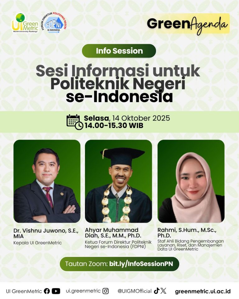 Sosialisasi UI GreenMetric untuk Politeknik di Indonesia