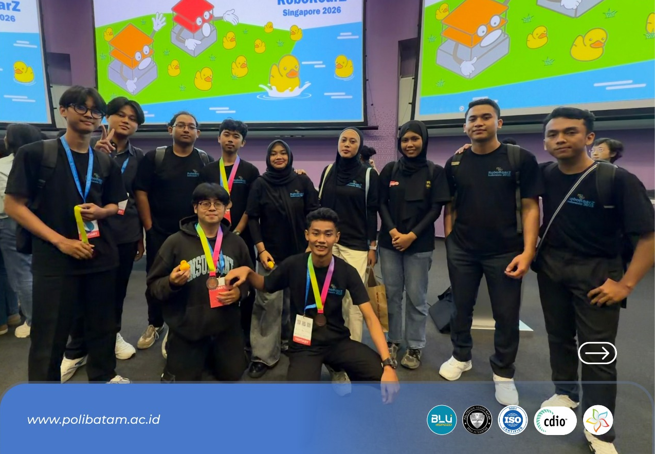 Polibatam Raih Juara 5 pada Kompetisi Robotika Internasional RoboRoarZ Singapore 2026