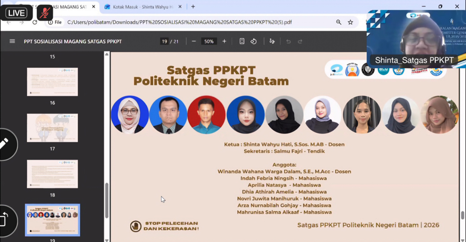 Sosialisasi Kegiatan Pembekalan Magang Mahasiswa & Mahasiswi Semester Genap Ta 2025/2026