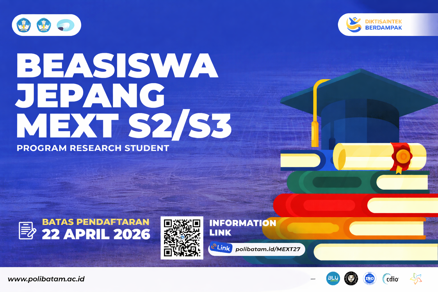 Kesempatan Beasiswa MEXT S2/S3 di Jepang: Pendaftaran Dibuka!