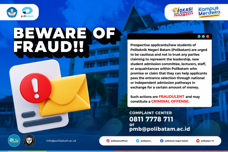 Polibatam Urges Prospective New Students to Beware of Fraud Claiming to Represent the New Student Admission Committee
