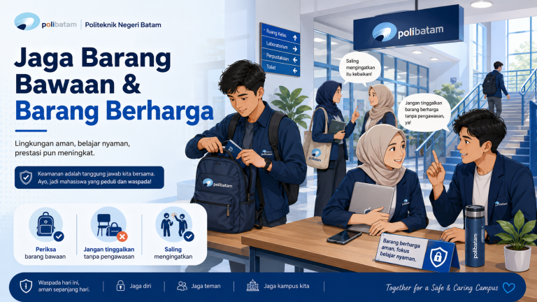 Polibatam Ajak Sivitas Akademika Jaga Barang Bawaan dan Barang Berharga di Lingkungan Kampus