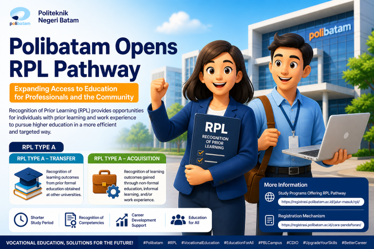 Polibatam Opens Recognition of Prior Learning (RPL) Pathway, Expanding Access to Education for Professionals and the Community