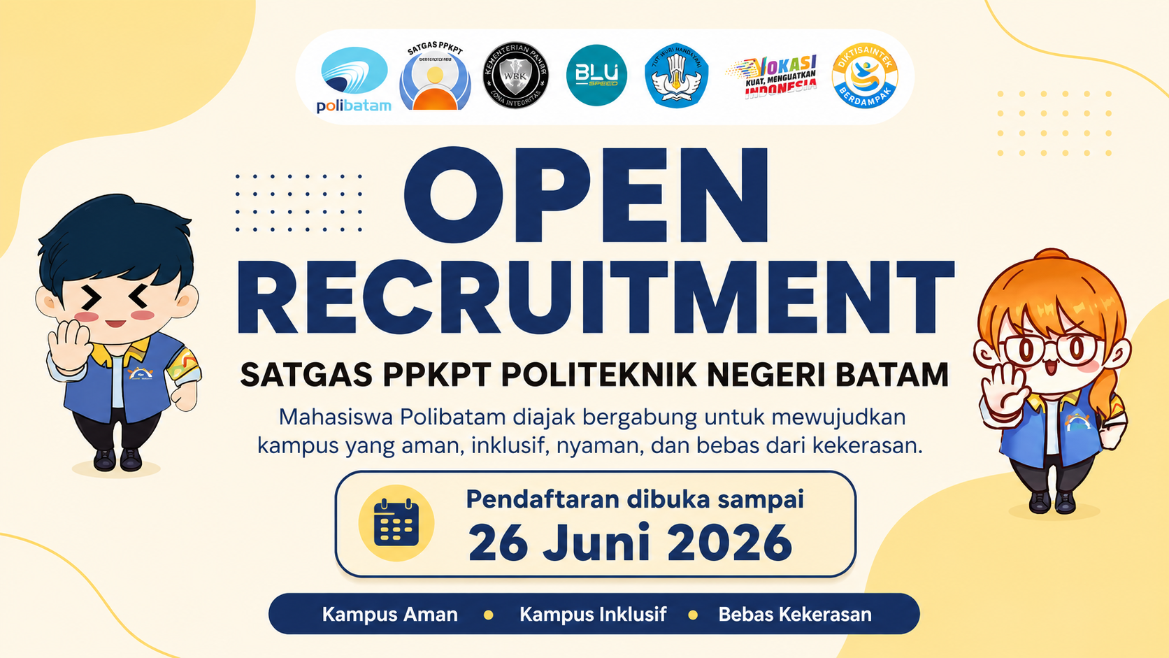 Polibatam Buka Rekrutmen Satgas PPKPT bagi Mahasiswa