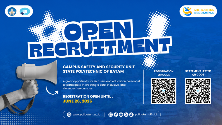 Polibatam Opens Recruitment for PPKPT Task Force for Lecturers and Education Personnel