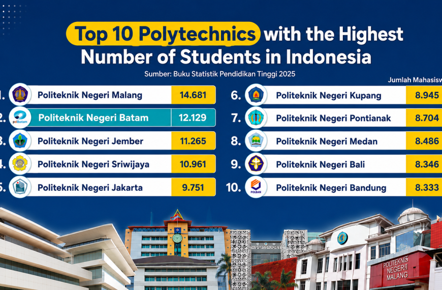 Polibatam Ranks Among the Top 10 Polytechnics with the Highest Number of Students in Indonesia