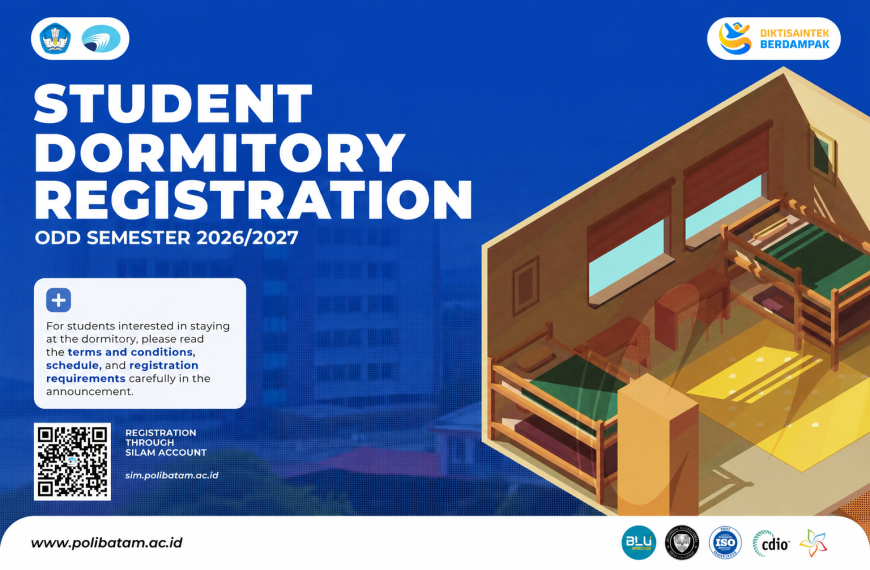 Polibatam Opens Student Dormitory Registration for the Odd Semester of the 2026/2027 Academic Year