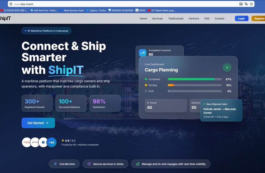 Polibatam and PT KTU Shipyard Batam Strengthen Maritime Competencies through the Ship.IT Platform