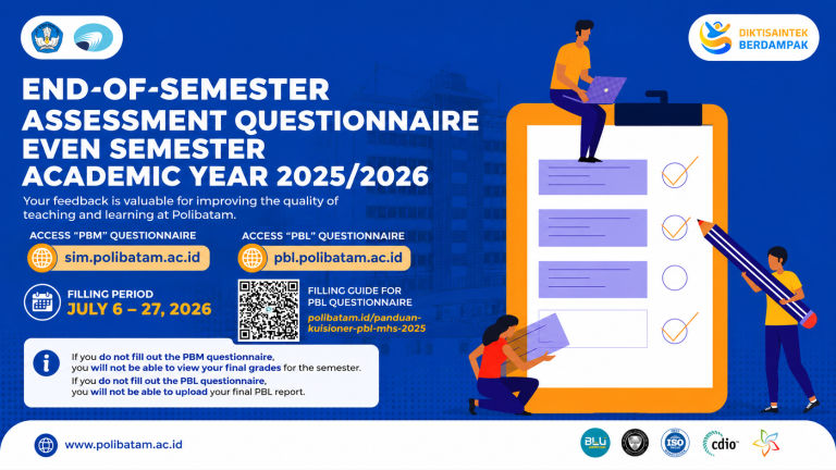 Polibatam Announces PBM and PBL End-of-Semester Assessment Feedback Questionnaire for Even Semester 2025/2026