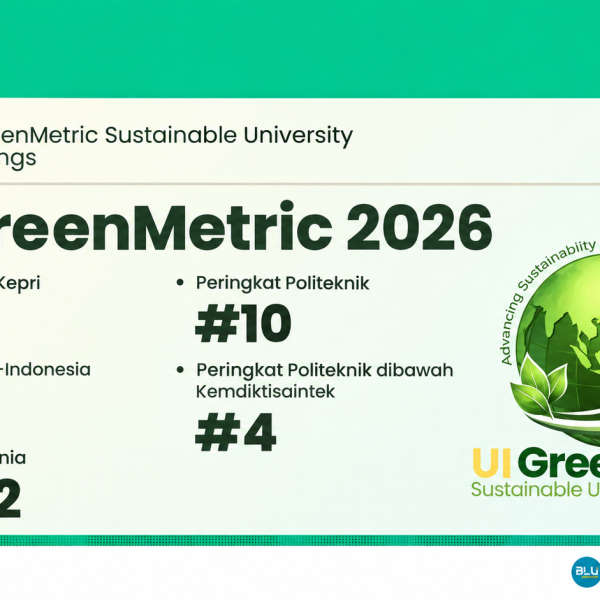 Polibatam Pimpin Kampus Berkelanjutan di Kepri, Raih Peringkat 1 UI GreenMetric 2026